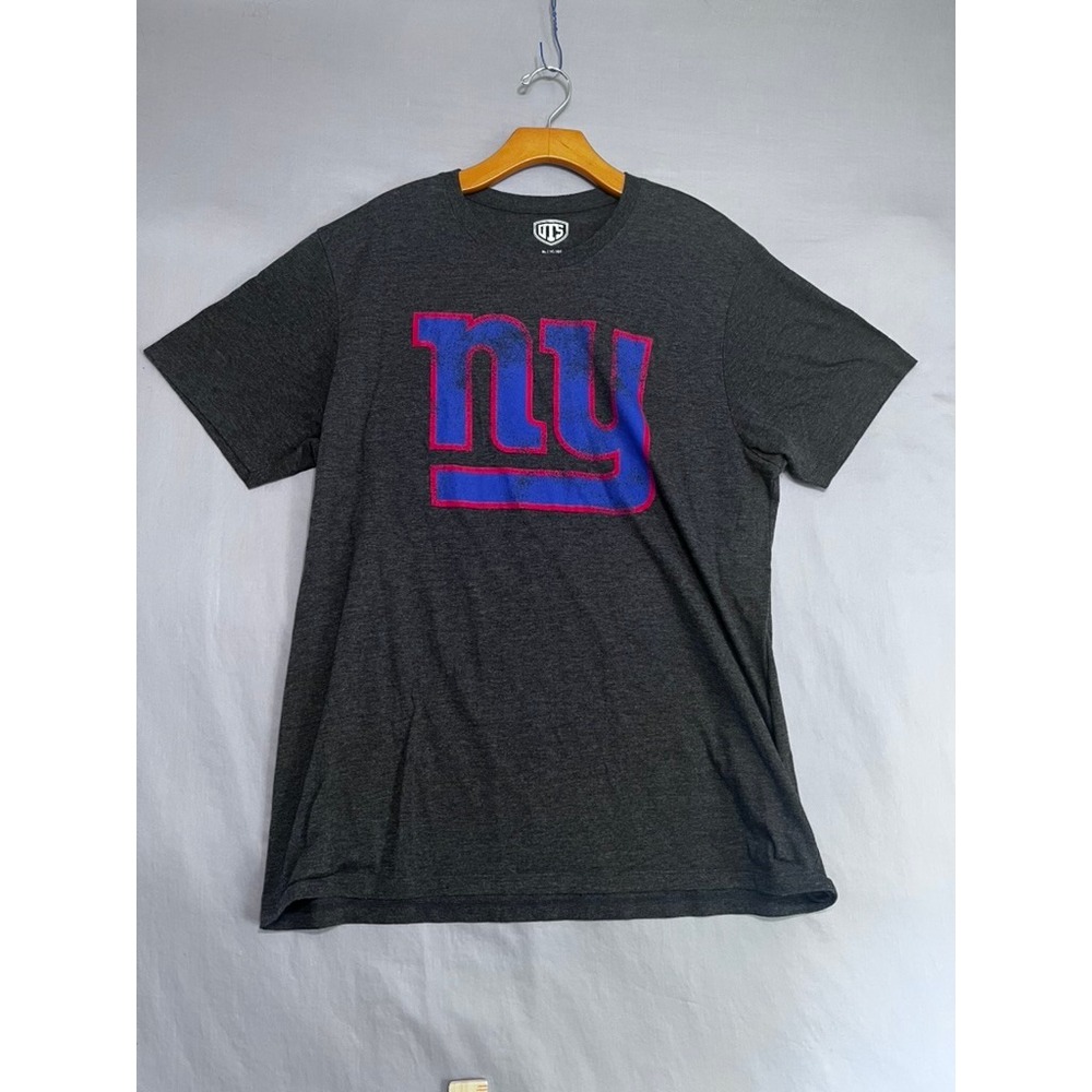 OTS New York Giants NFL T-Shirt Mens XL Charcoal Gray Distressed Logo Tee